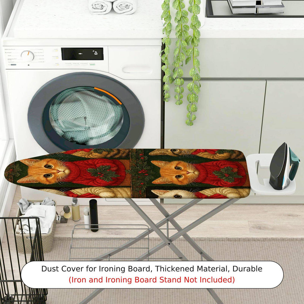 1-Piece Cat Christmas Festive  Ironing Board Cover, Universal Size, Without Board