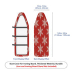 1-Piece Snowflake Red Christmas Holiday  Ironing Board Cover, Universal Size, Without Board