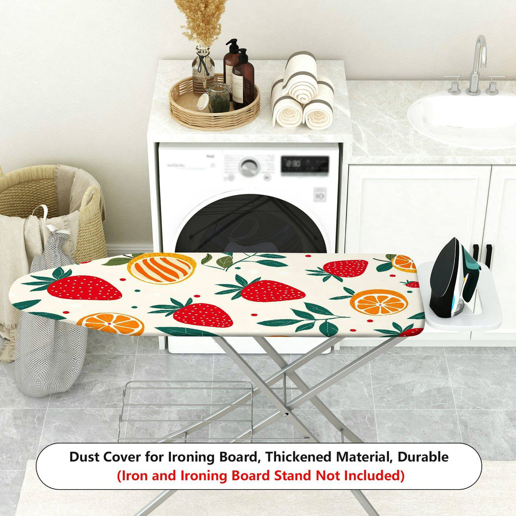 1-Piece Fresh Fruit Strawberry Orange Pattern  Ironing Board Cover, Universal Size, Without Board