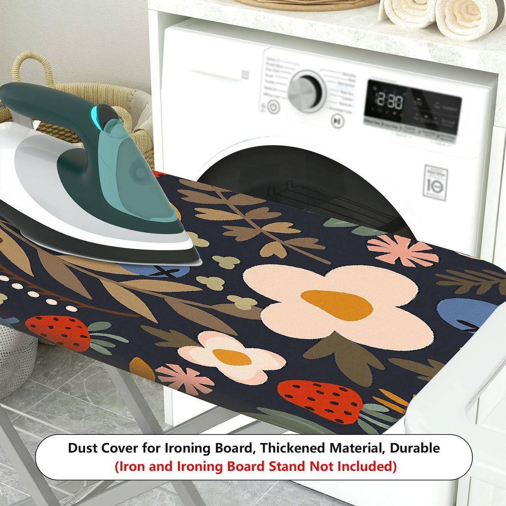 1-Piece Floral Pattern Strawberry Leaf  Ironing Board Cover, Universal Size, Without Board