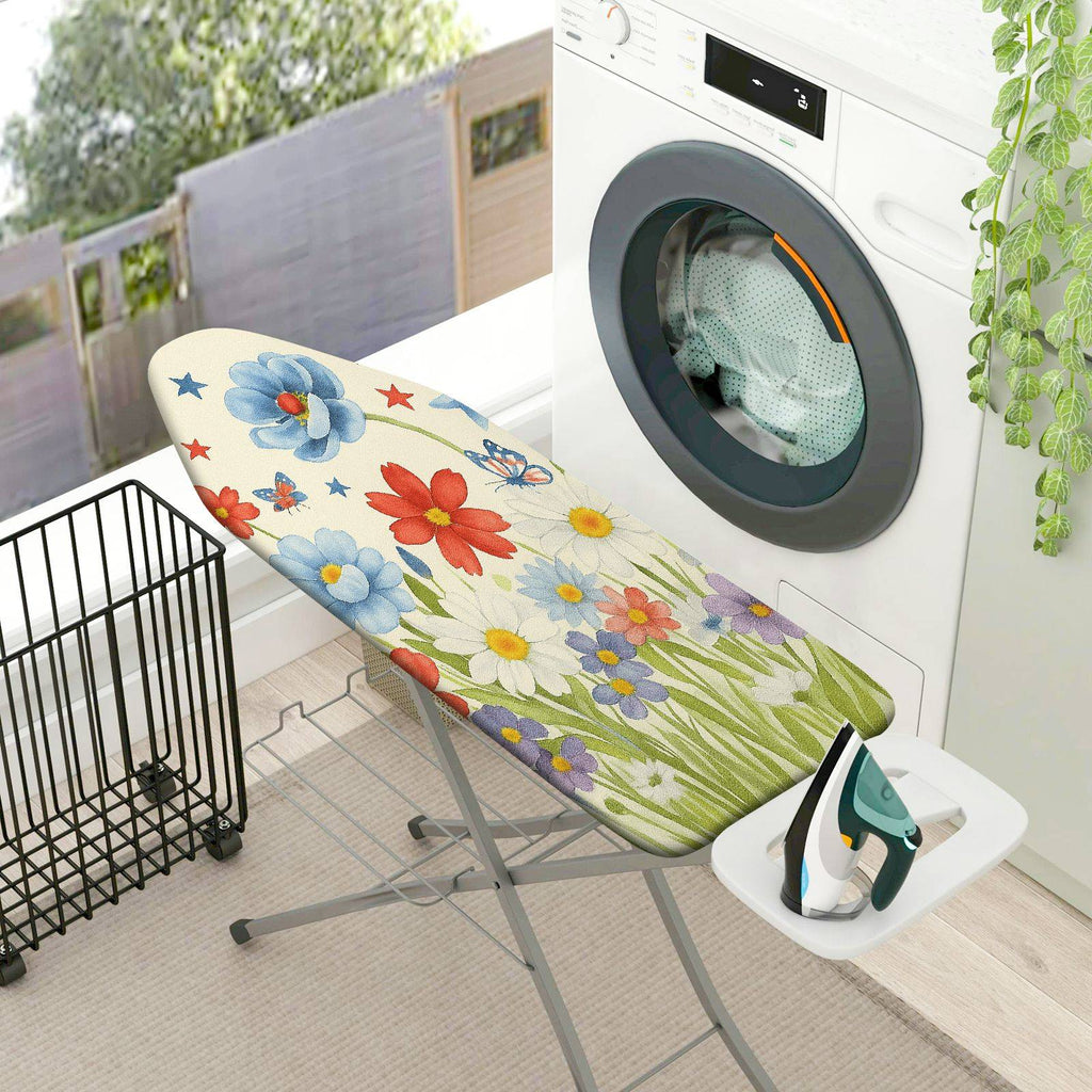 1-Piece Floral Star Butterfly  Ironing Board Cover, Universal Size, Without Board