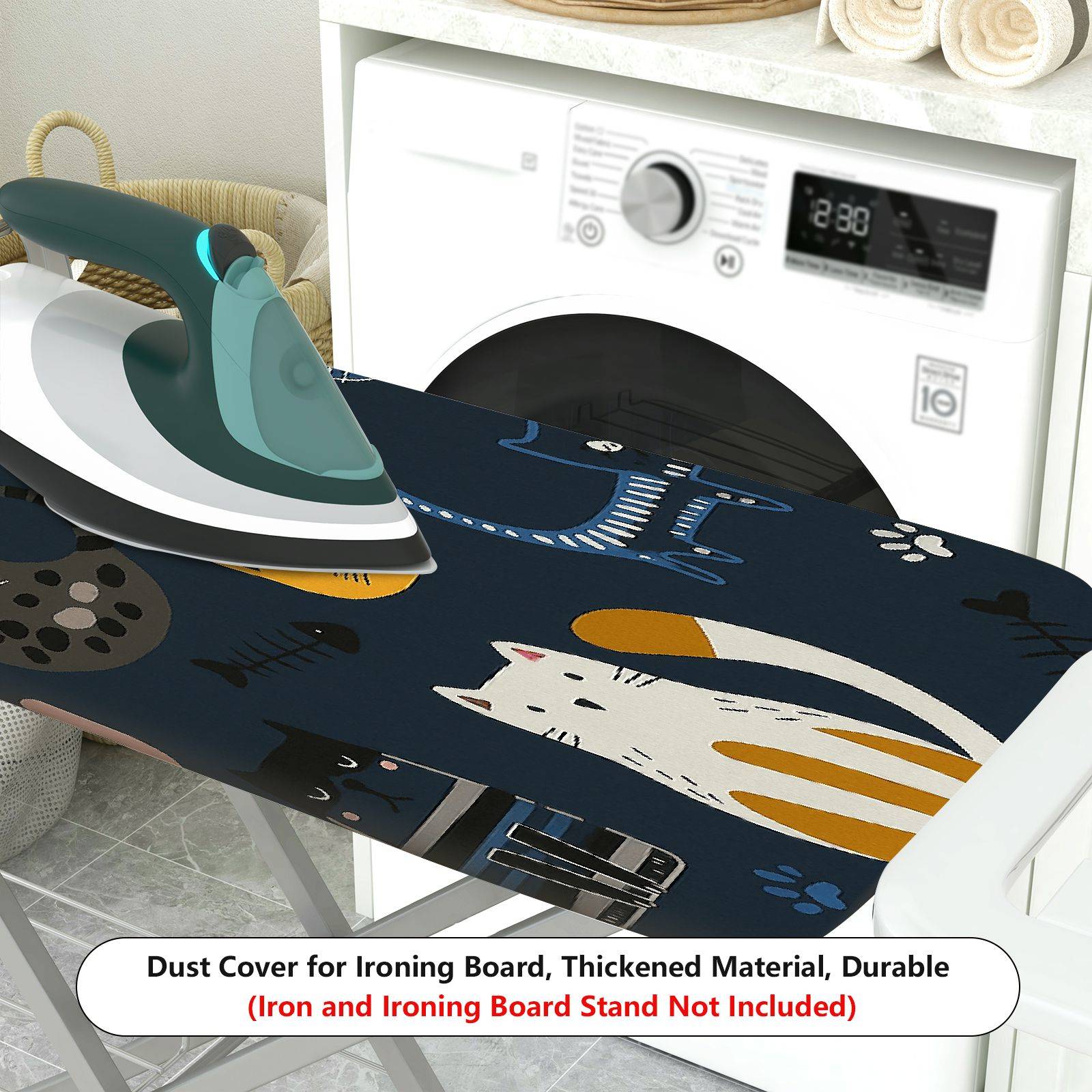 1-Piece Cat Animal  Ironing Board Cover, Universal Size, Without Board