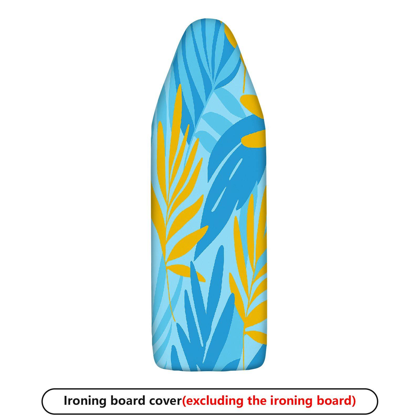 1-Piece Tropical Leaves Blue  Ironing Board Cover, Universal Size, Without Board