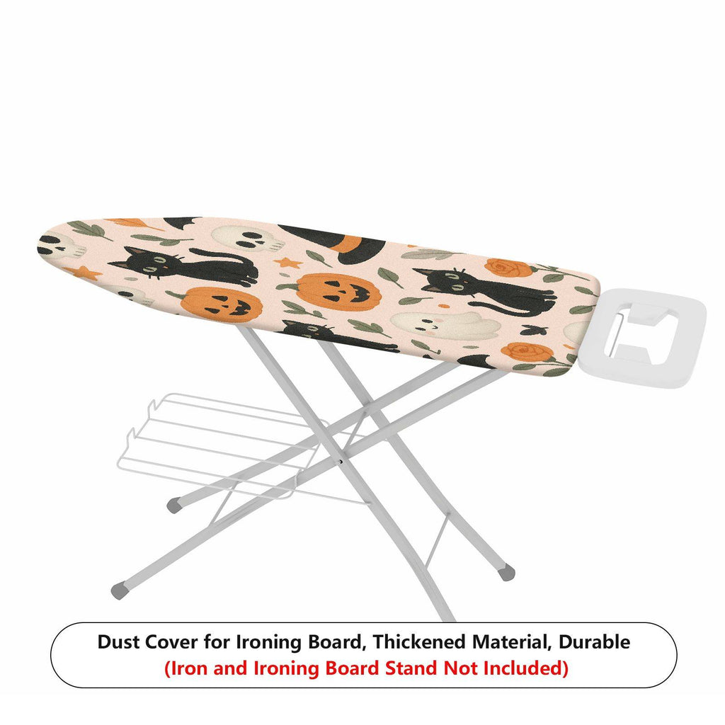 1-Piece Halloween Black Cat Pumpkin  Ironing Board Cover, Universal Size, Without Board