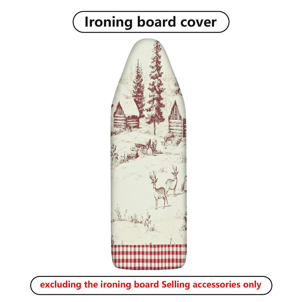 1-Piece Forest Cabin Deer Retro  Ironing Board Cover, Universal Size, Without Board