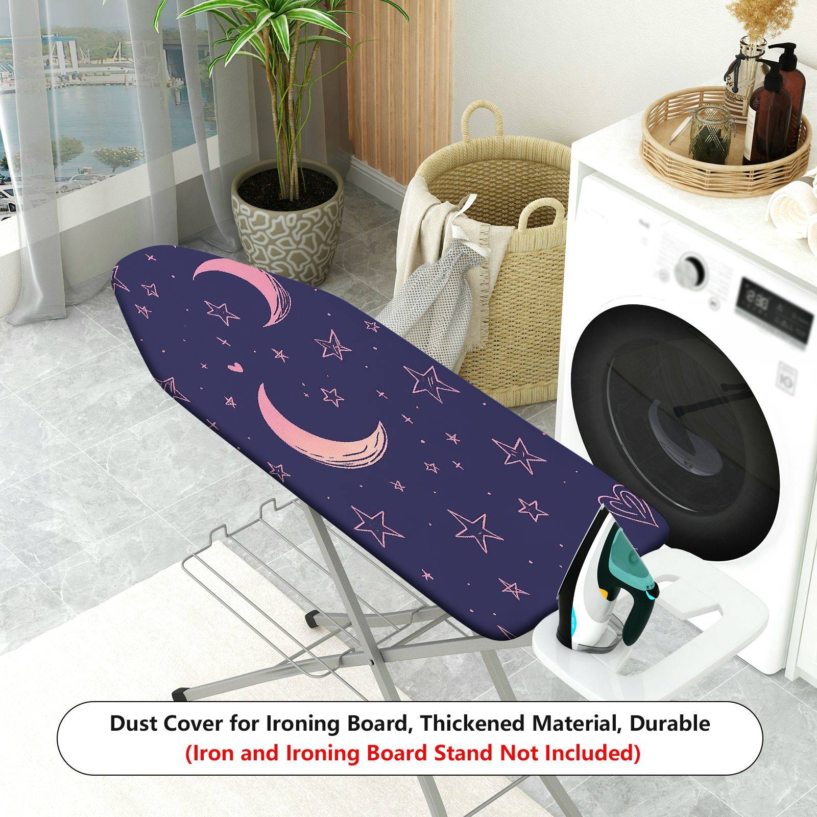 1-Piece Moon Star Heart  Ironing Board Cover, Universal Size, Without Board