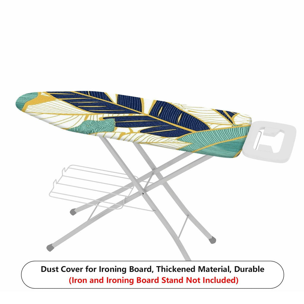 1-Piece Tropical Leaf Decorative Pattern Green Blue Yellow  Ironing Board Cover, Universal Size, Without Board