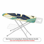 1-Piece Tropical Leaf Decorative Pattern Green Blue Yellow  Ironing Board Cover, Universal Size, Without Board