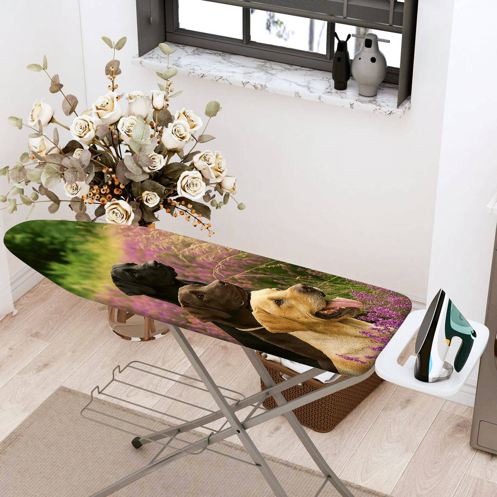 1-Piece Dog Nature Floral  Ironing Board Cover, Universal Size, Without Board
