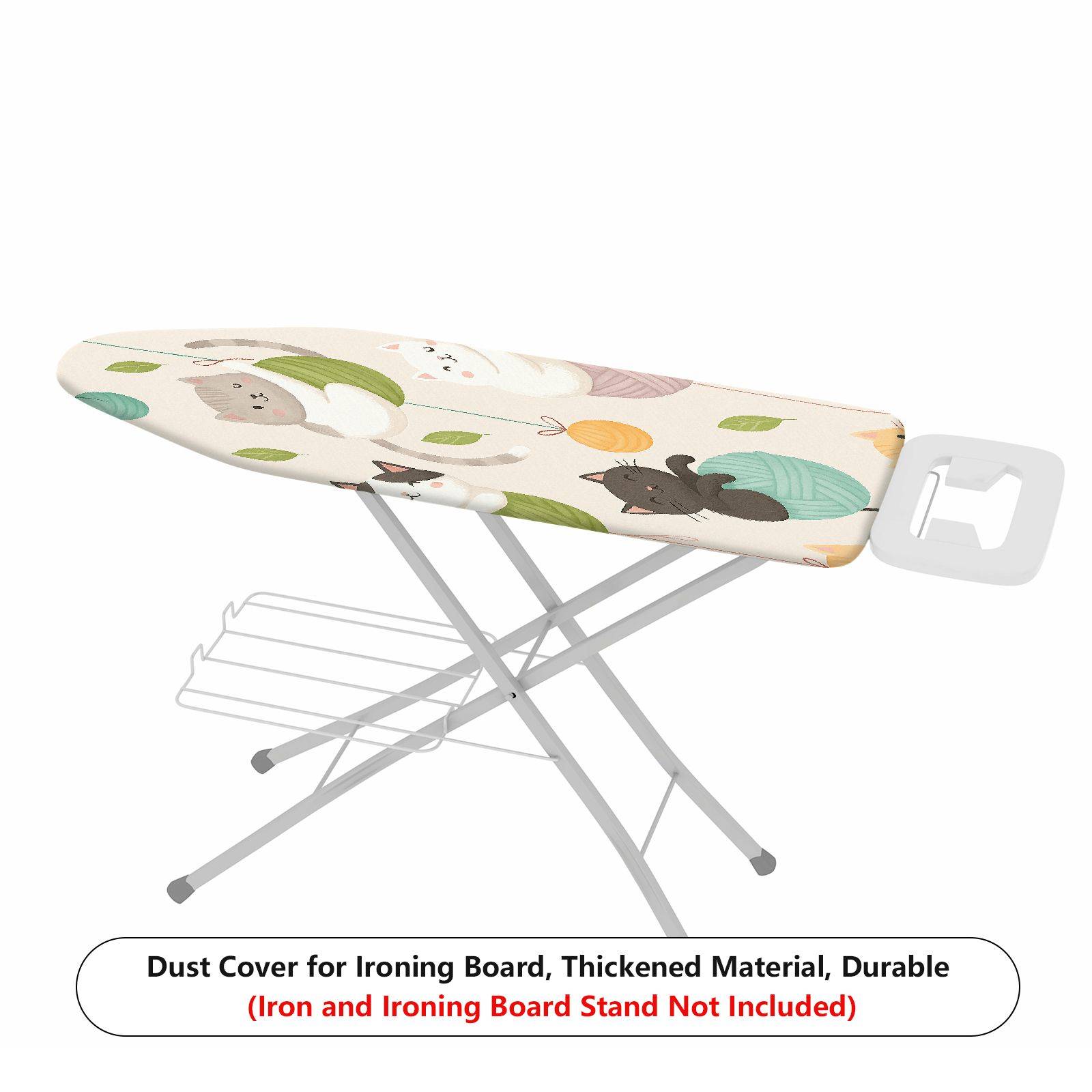 1-Piece Cat Yarn Playful  Ironing Board Cover, Universal Size, Without Board