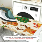 1-Piece Christmas Snowman Reindeer  Ironing Board Cover, Universal Size, Without Board