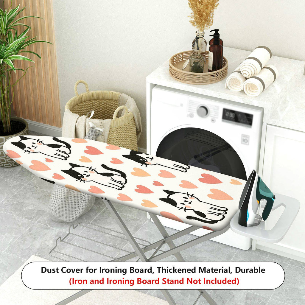 1-Piece Heart Cat Lovely  Ironing Board Cover, Universal Size, Without Board