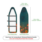 1-Piece Floral Star Mushroom  Ironing Board Cover, Universal Size, Without Board