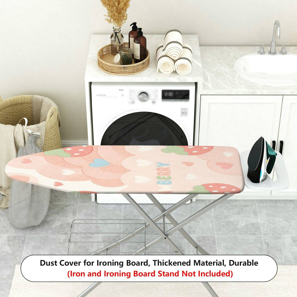 1-Piece Strawberry Heart Pink  Ironing Board Cover, Universal Size, Without Board