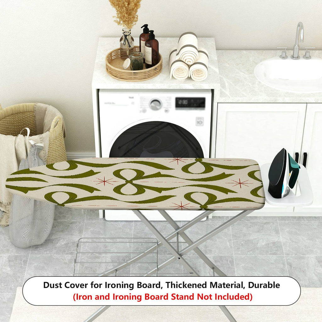 1-Piece Green Bow Star Pattern Decorative  Ironing Board Cover, Universal Size, Without Board