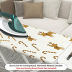 1-Piece Christmas Reindeer Snowflakes  Ironing Board Cover, Universal Size, Without Board