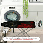 1-Piece Black Cat Rose Floral  Ironing Board Cover, Universal Size, Without Board