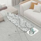 1-Piece Floral Pattern Leaf Design Black and White  Ironing Board Cover, Universal Size, Without Board