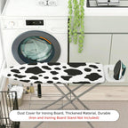 1-Piece Animal Print Cow Pattern Black And White  Ironing Board Cover, Universal Size, Without Board