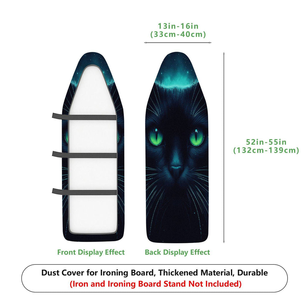 1-Piece Black Cat Moon Night  Ironing Board Cover, Universal Size, Without Board