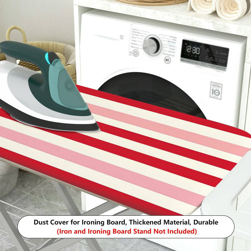 1-Piece Striped Pattern Red and White Modern  Ironing Board Cover, Universal Size, Without Board