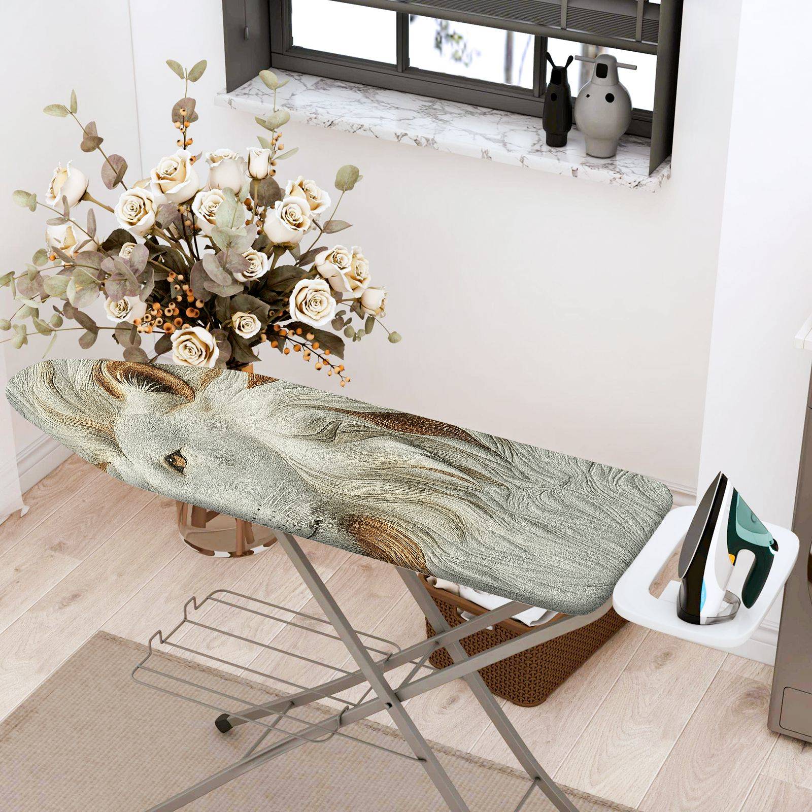 1-Piece Lion Wildlife Animal  Ironing Board Cover, Universal Size, Without Board