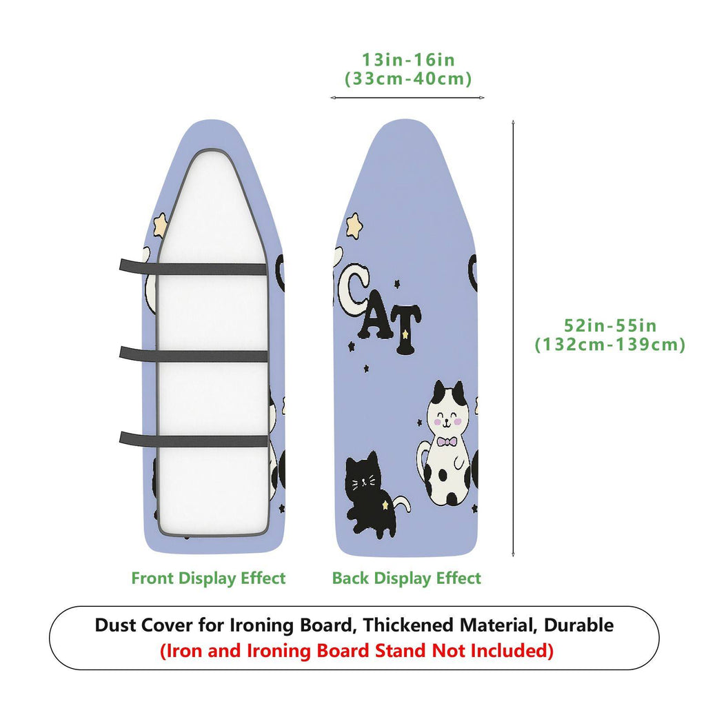 1-Piece Cat Dog Star Moon  Ironing Board Cover, Universal Size, Without Board