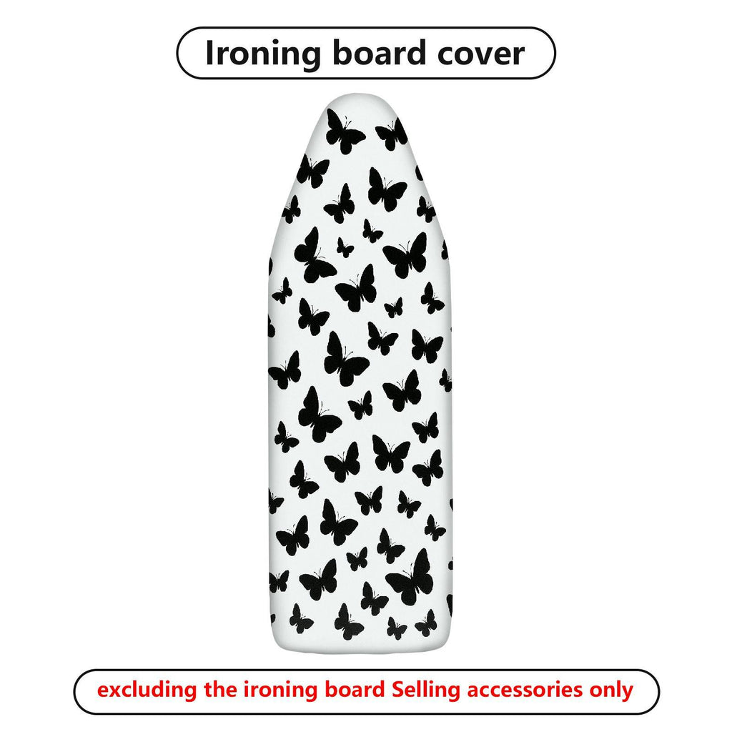 1-Piece Butterfly Pattern Black And White Elegant  Ironing Board Cover, Universal Size, Without Board