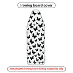 1-Piece Butterfly Pattern Black And White Elegant  Ironing Board Cover, Universal Size, Without Board