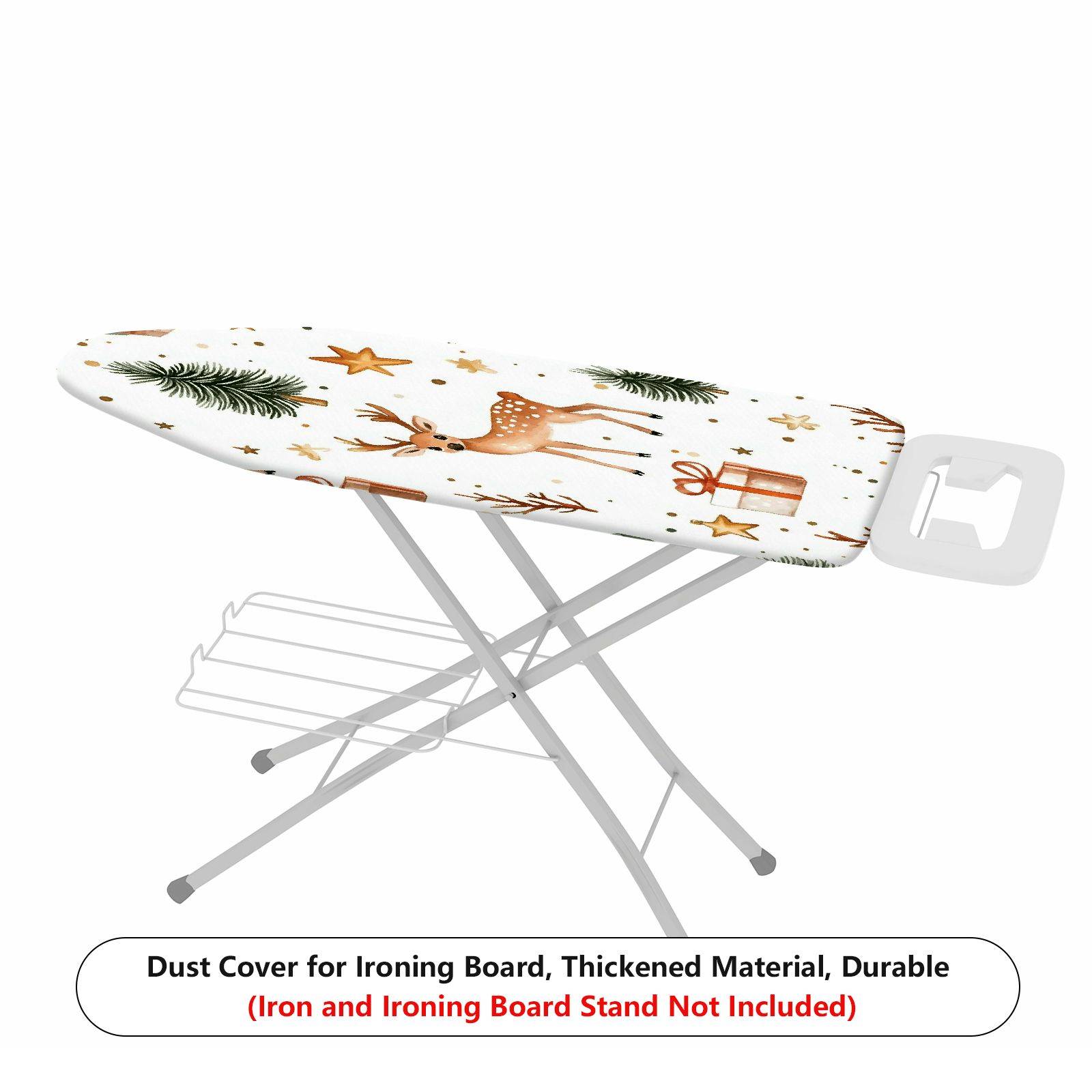 1-Piece Christmas Deer Tree Gift  Ironing Board Cover, Universal Size, Without Board