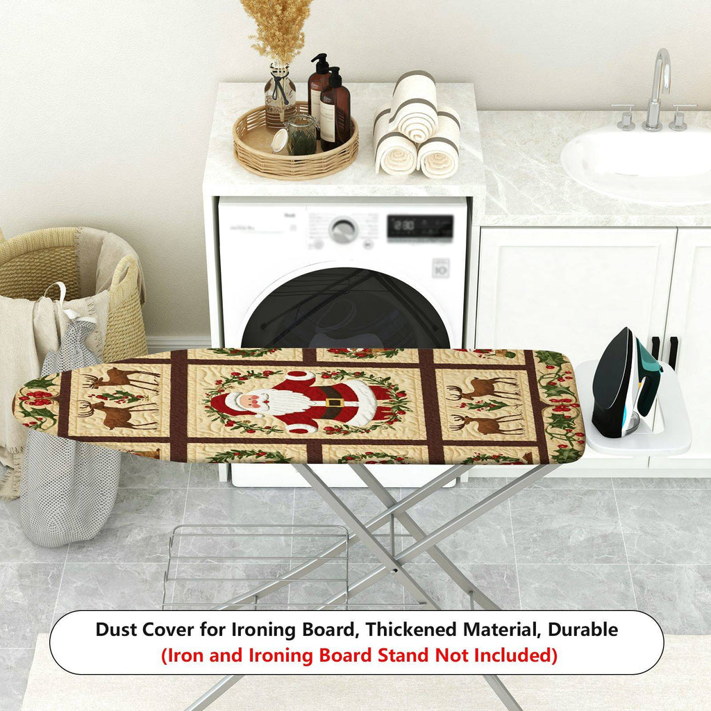 1-Piece Christmas Santa Reindeer  Ironing Board Cover, Universal Size, Without Board