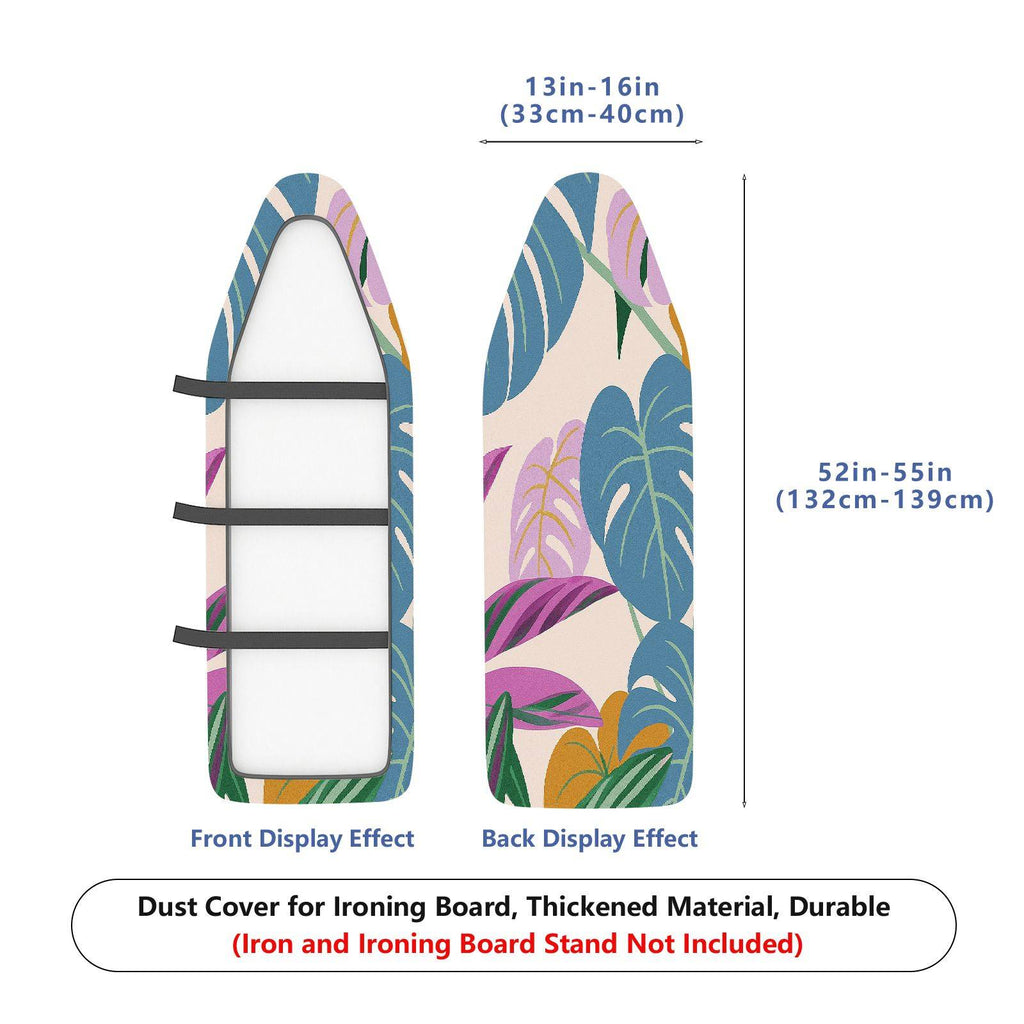 1-Piece Leaf Tropical Floral Pattern  Ironing Board Cover, Universal Size, Without Board