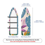 1-Piece Leaf Tropical Floral Pattern  Ironing Board Cover, Universal Size, Without Board
