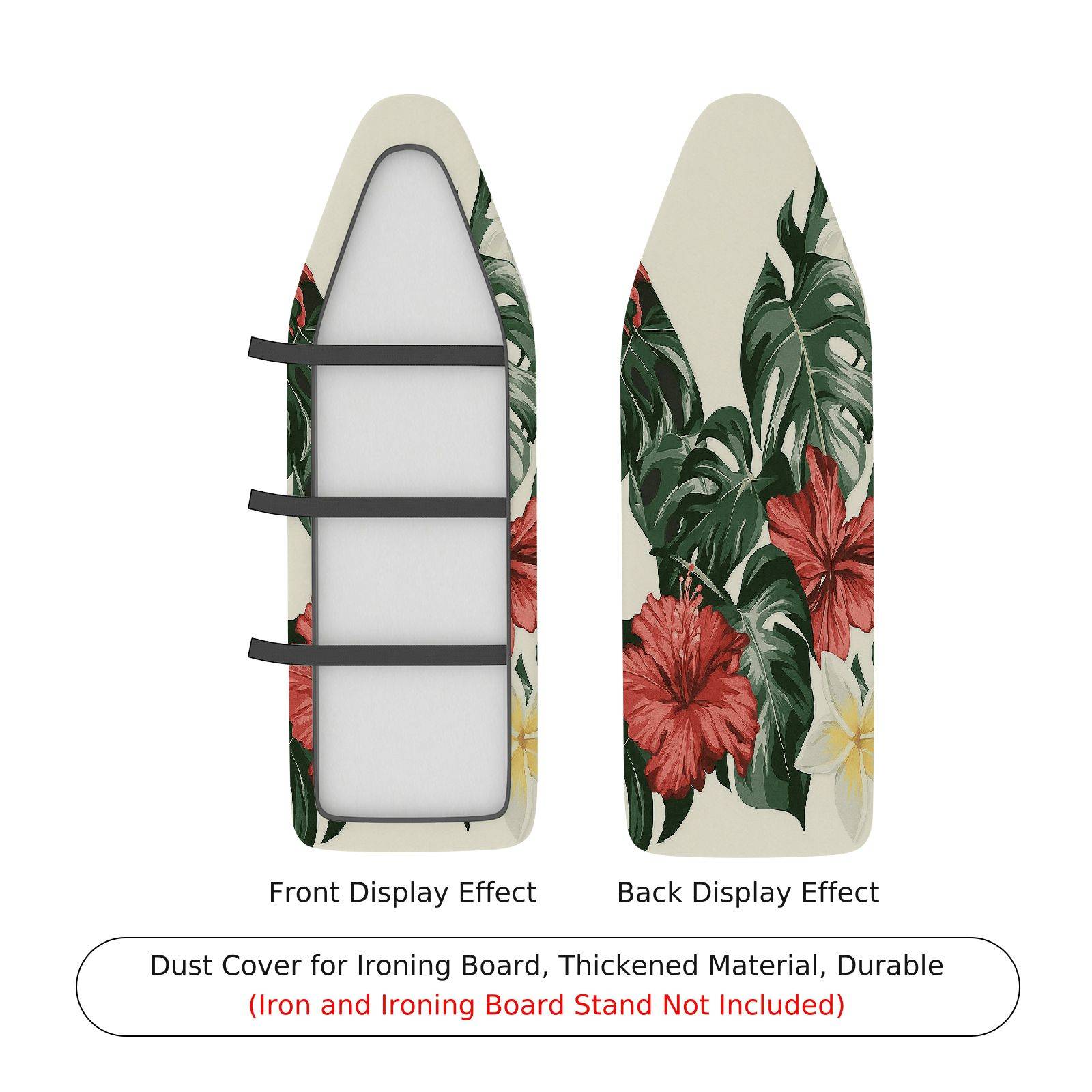 1-Piece Tropical Floral Hibiscus  Ironing Board Cover, Universal Size, Without Board
