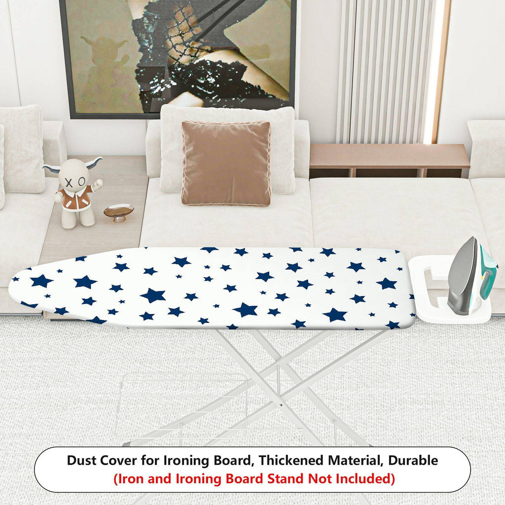 1-Piece Star Pattern Blue White  Ironing Board Cover, Universal Size, Without Board