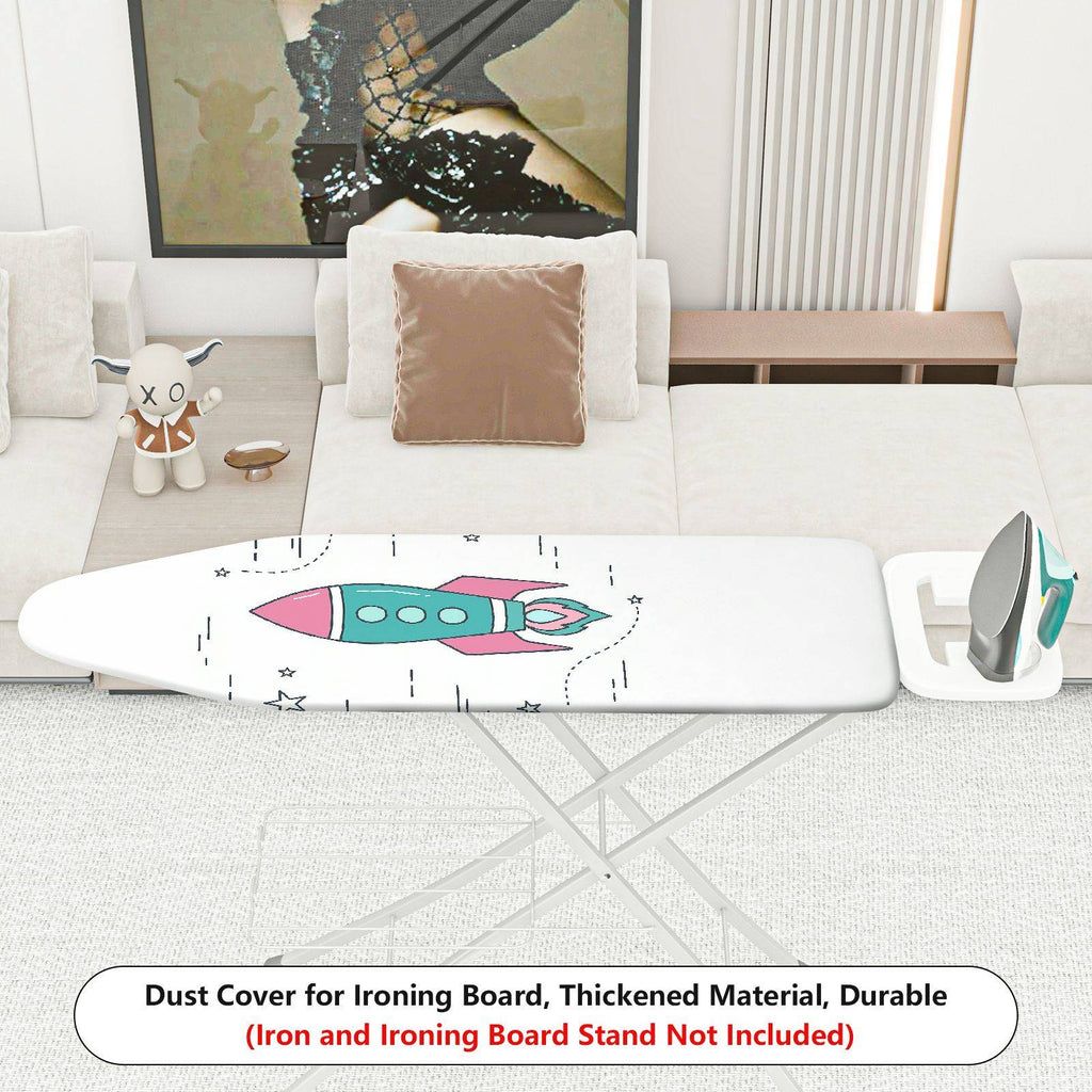 1-Piece Rocket Space Star  Ironing Board Cover, Universal Size, Without Board