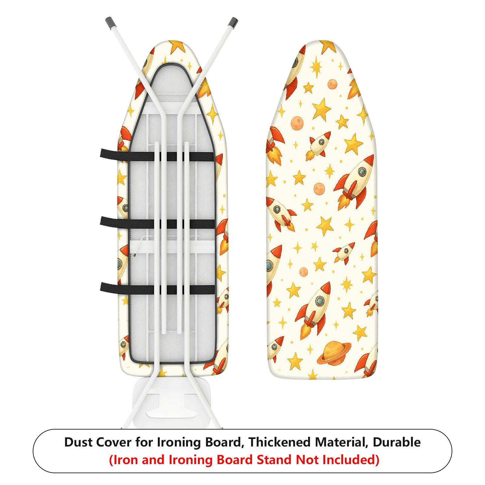 1-Piece Rocket Star Planet  Ironing Board Cover, Universal Size, Without Board