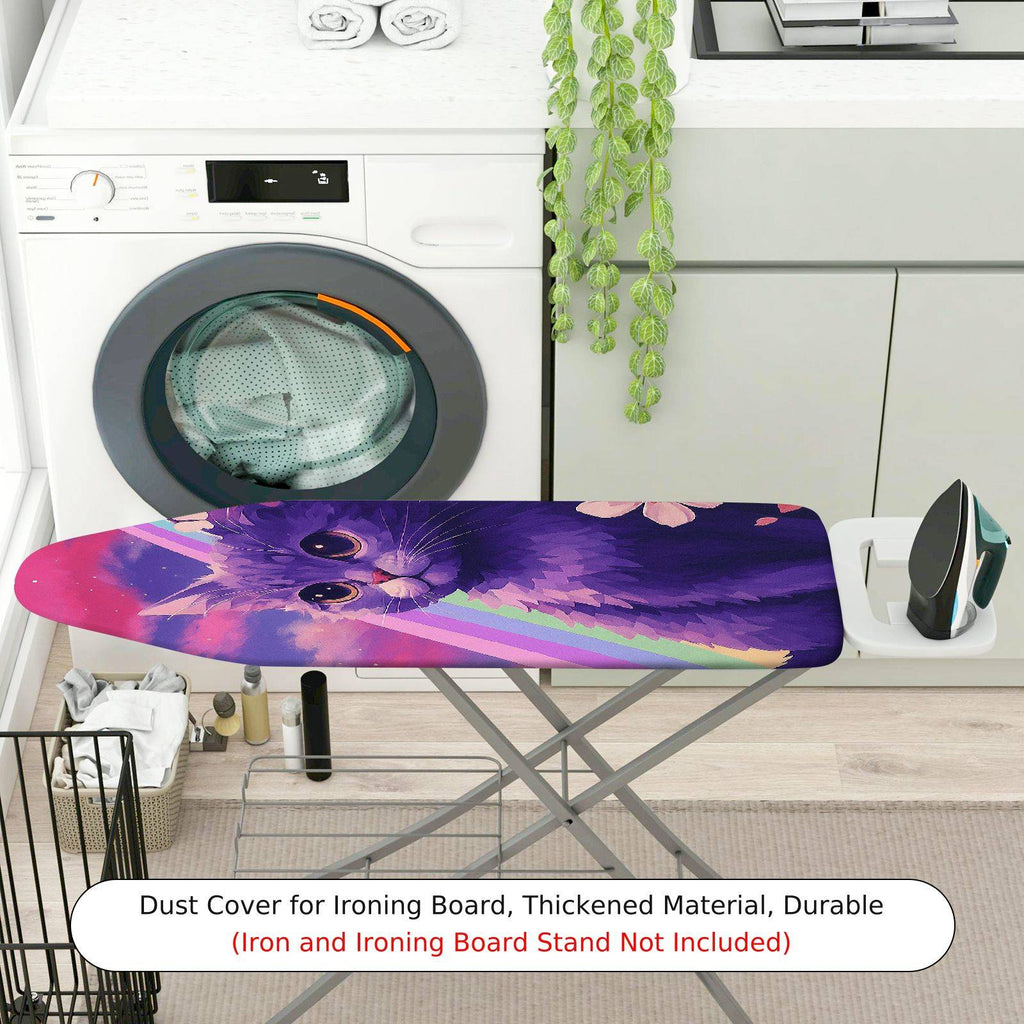1-Piece Cat Floral Galaxy  Ironing Board Cover, Universal Size, Without Board