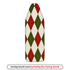 1-Piece Red Green Diamond Pattern Festive Christmas Theme  Ironing Board Cover, Universal Size, Without Board