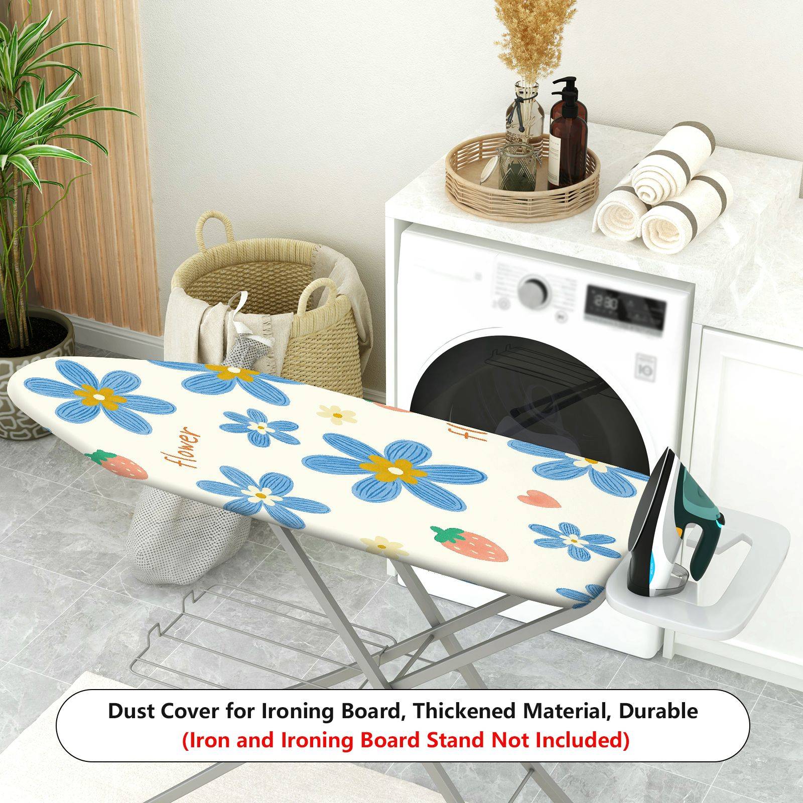 1-Piece Flower Strawberry Heart  Ironing Board Cover, Universal Size, Without Board