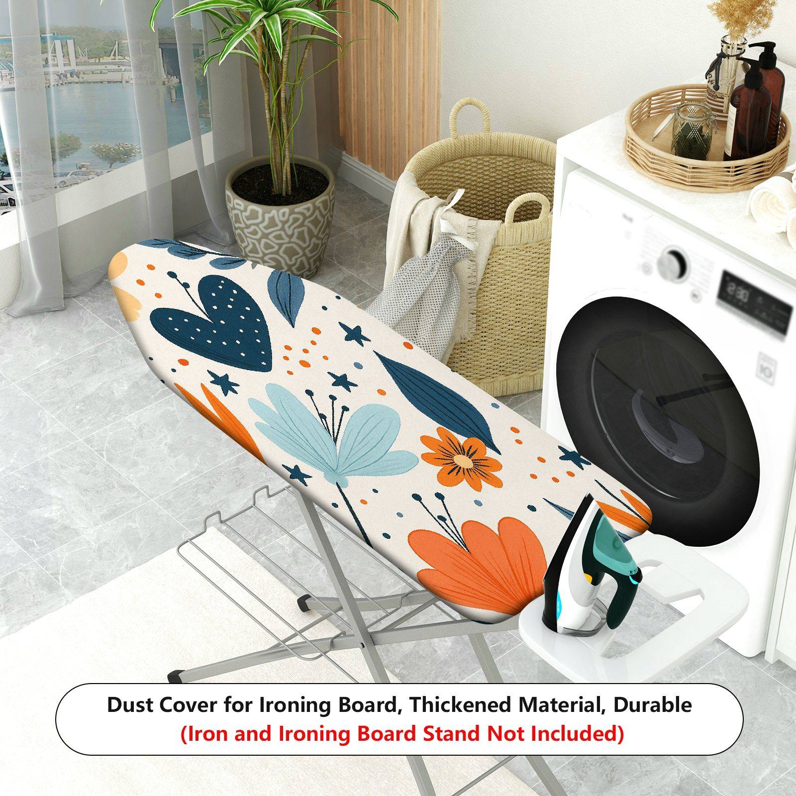 1-Piece Floral Heart Star  Ironing Board Cover, Universal Size, Without Board