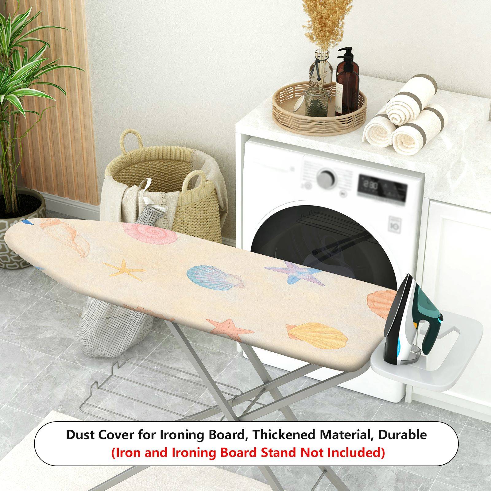 1-Piece Seashell Starfish Nautical  Ironing Board Cover, Universal Size, Without Board