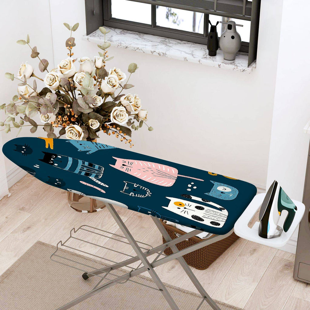 1-Piece Cat Design Fun  Animal  Ironing Board Cover, Universal Size, Without Board