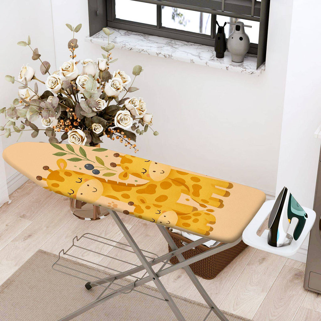 1-Piece Animal Family Cute Giraffe  Ironing Board Cover, Universal Size, Without Board