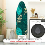 1-Piece Tropical Leaf Plant Pattern Green  Ironing Board Cover, Universal Size, Without Board