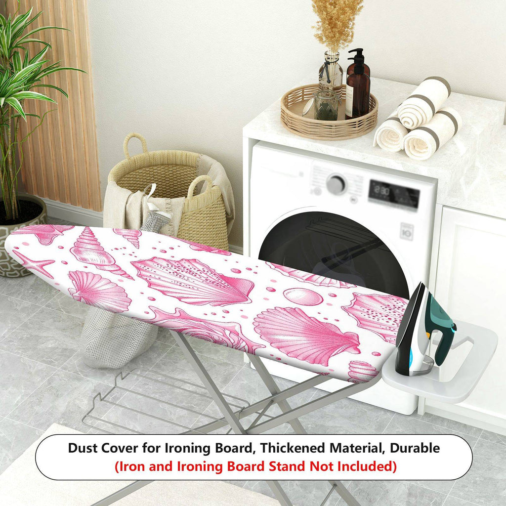 1-Piece Seashell Starfish Pink  Ironing Board Cover, Universal Size, Without Board