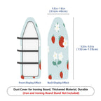 1-Piece Strawberry Flower Blue  Ironing Board Cover, Universal Size, Without Board