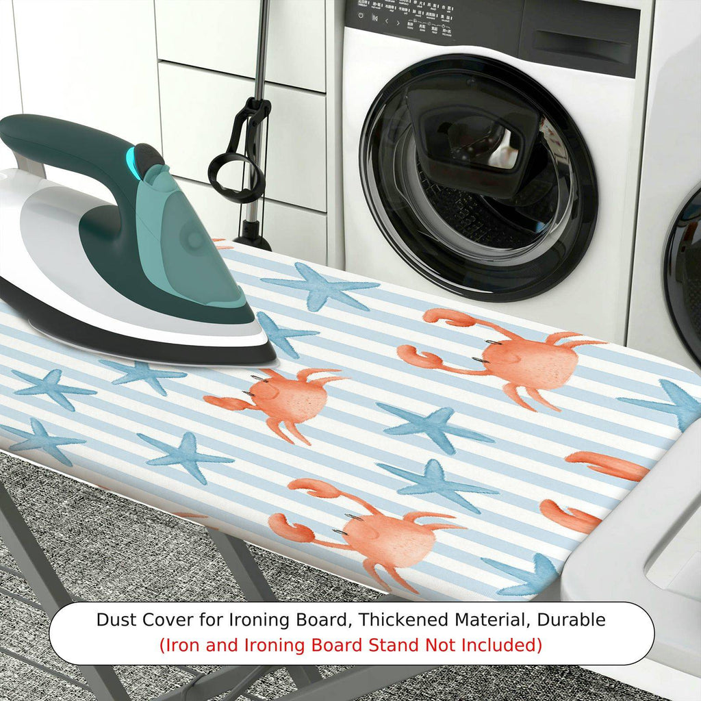 1-Piece Crab Starfish Stripe  Ironing Board Cover, Universal Size, Without Board