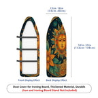 1-Piece Floral Sun Moon Star  Ironing Board Cover, Universal Size, Without Board