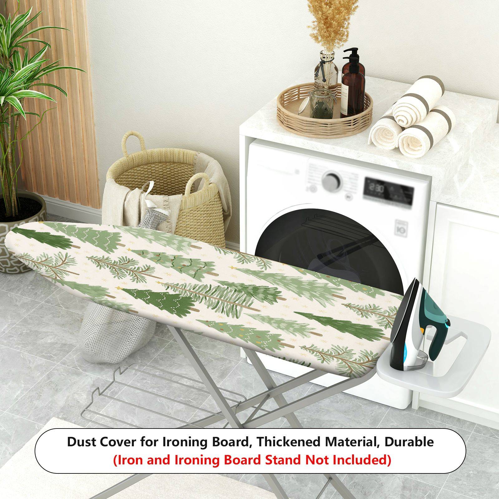 1-Piece Christmas Tree Forest Holiday  Ironing Board Cover, Universal Size, Without Board
